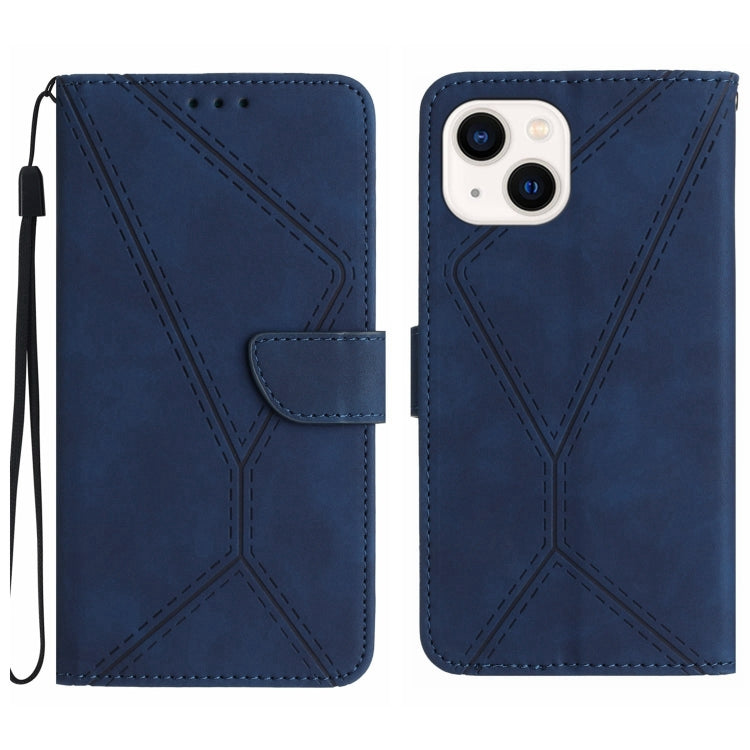 Custodia per telefono in pelle goffrata con cuciture, For iPhone 11, For iPhone 11 Pro, For iPhone 11 Pro Max, For iPhone 14 Plus