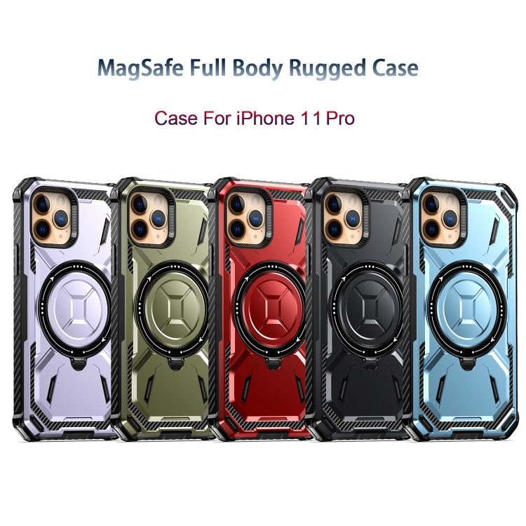 Custodia per telefono con supporto magnetico MagSafe serie Armor, For iPhone 11 Pro