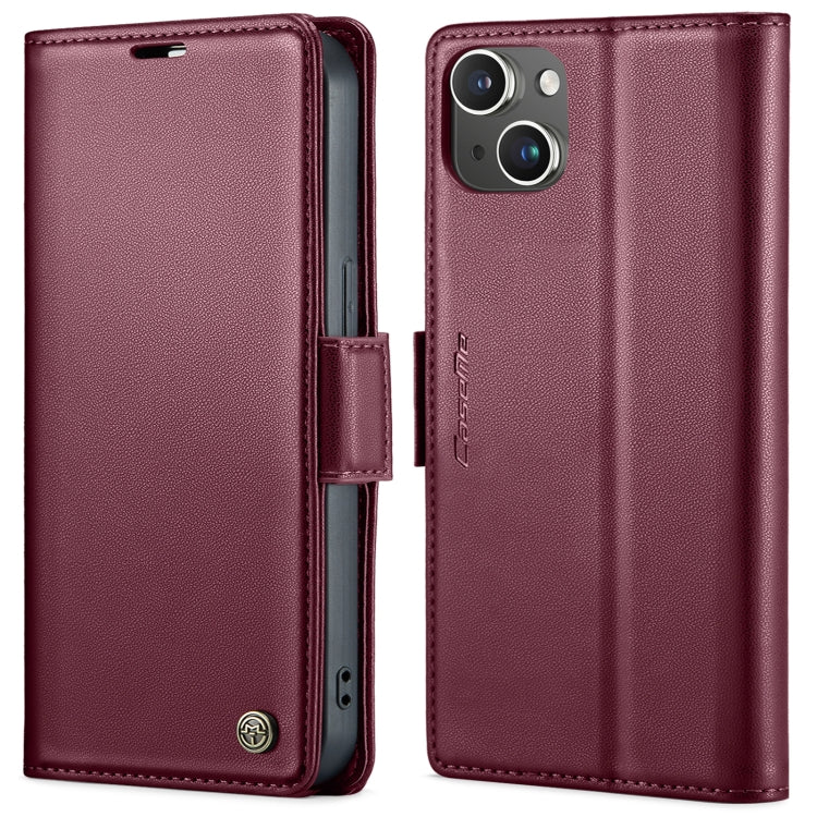 Custodia per telefono in pelle antifurto RFID CaseMe 023 con fibbia a farfalla, For iPhone 14, For iPhone 15 Pro Max, For iPhone 14 Plus, For iPhone 15 Pro