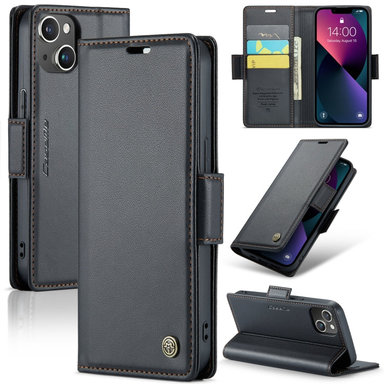 Custodia per telefono in pelle antifurto RFID CaseMe 023 con fibbia a farfalla, For iPhone 14, For iPhone 15 Pro Max, For iPhone 14 Plus, For iPhone 15 Pro