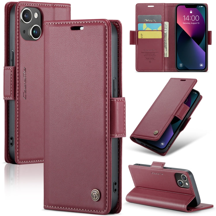 Custodia per telefono in pelle antifurto RFID CaseMe 023 con fibbia a farfalla, For iPhone 14, For iPhone 15 Pro Max, For iPhone 14 Plus, For iPhone 15 Pro