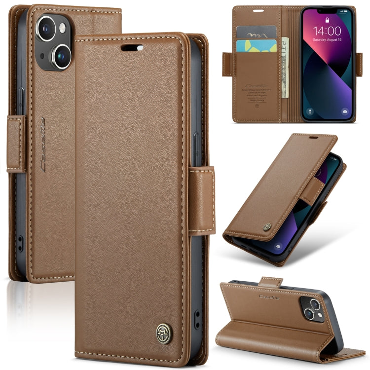 Custodia per telefono in pelle antifurto RFID CaseMe 023 con fibbia a farfalla, For iPhone 13, For iPhone 13 mini, For iPhone 13 Pro, For iPhone 13 Pro Max