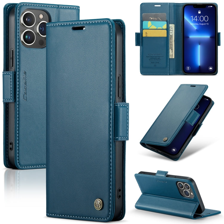 Custodia per telefono in pelle antifurto RFID CaseMe 023 con fibbia a farfalla, For iPhone 13, For iPhone 13 mini, For iPhone 13 Pro, For iPhone 13 Pro Max