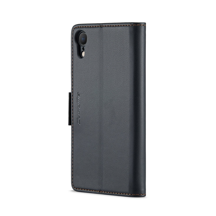 Custodia per telefono in pelle antifurto RFID CaseMe 023 con fibbia a farfalla, For iPhone XR, For iPhone SE 2022/SE 2020/6/7/8, For iPhone 6 Plus/7 Plus/8 Plus