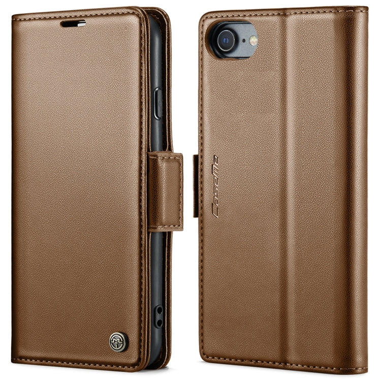 Custodia per telefono in pelle antifurto RFID CaseMe 023 con fibbia a farfalla, For iPhone XR, For iPhone SE 2022/SE 2020/6/7/8, For iPhone 6 Plus/7 Plus/8 Plus