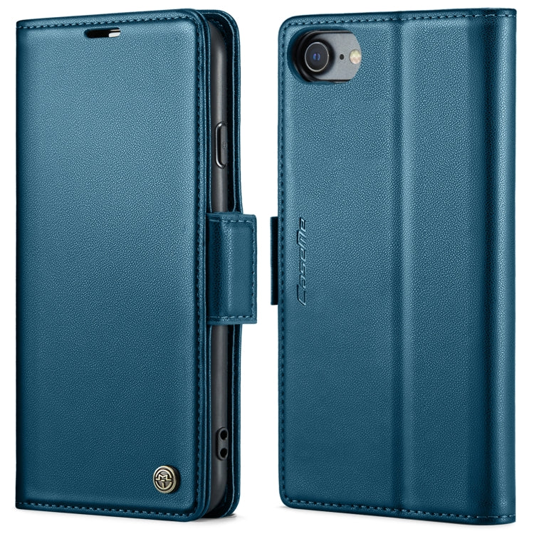 Custodia per telefono in pelle antifurto RFID CaseMe 023 con fibbia a farfalla, For iPhone XR, For iPhone SE 2022/SE 2020/6/7/8, For iPhone 6 Plus/7 Plus/8 Plus