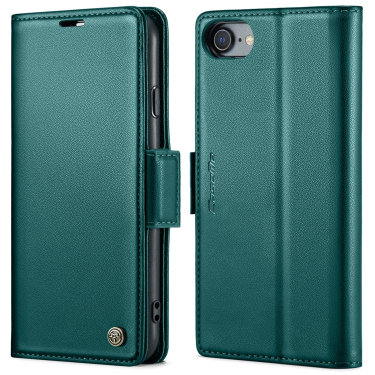 Custodia per telefono in pelle antifurto RFID CaseMe 023 con fibbia a farfalla, For iPhone XR, For iPhone SE 2022/SE 2020/6/7/8, For iPhone 6 Plus/7 Plus/8 Plus