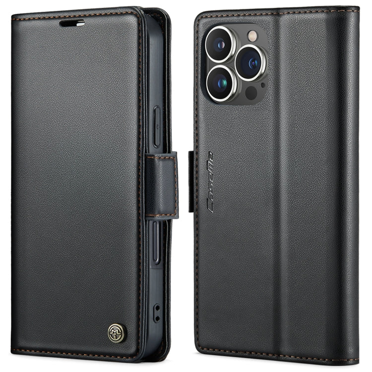 Custodia per telefono in pelle antifurto RFID CaseMe 023 con fibbia a farfalla, For iPhone 14, For iPhone 15 Pro Max, For iPhone 14 Plus, For iPhone 15 Pro
