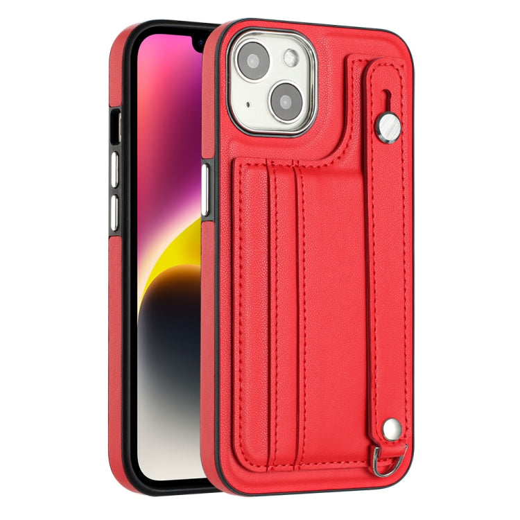 Custodia per telefono in pelle antiurto con cinturino da polso, For iPhone 13, For iPhone 13 Pro, For iPhone 13 Pro Max, For iPhone 12 / 12 Pro