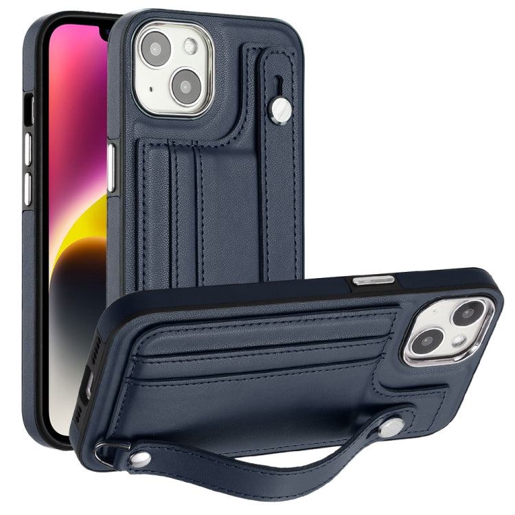 Custodia per telefono in pelle antiurto con cinturino da polso, For iPhone 13, For iPhone 13 Pro, For iPhone 13 Pro Max, For iPhone 12 / 12 Pro