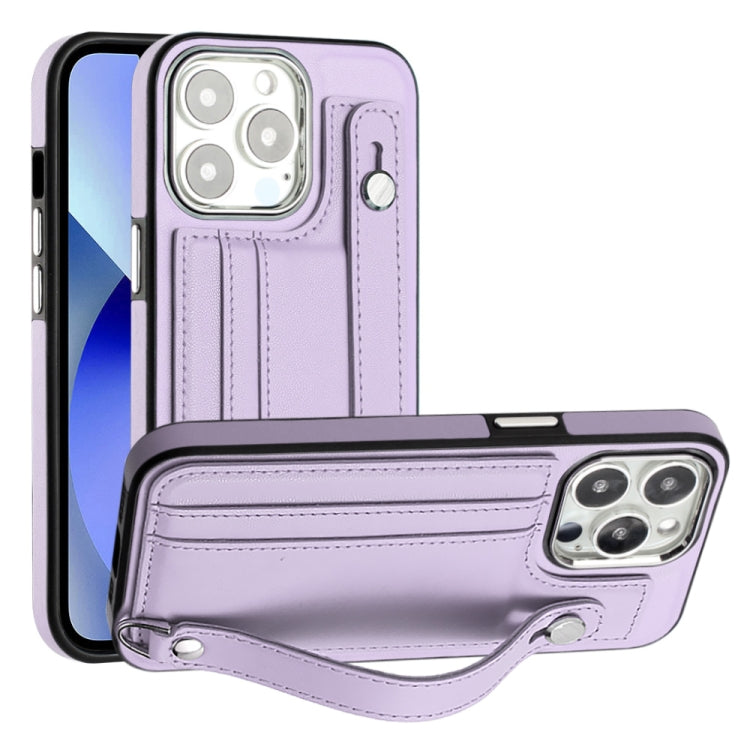 Custodia per telefono in pelle antiurto con cinturino da polso, For iPhone 13, For iPhone 13 Pro, For iPhone 13 Pro Max, For iPhone 12 / 12 Pro