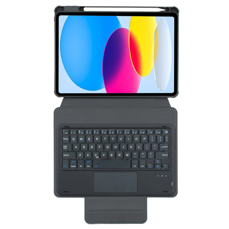Custodia in pelle per tastiera Bluetooth trasparente in acrilico con rotazione a 360 ° F10B-A con controllo touch, F10B-A