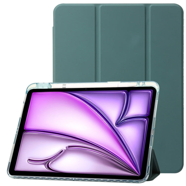 Custodia per tablet in pelle a 3 pieghe in acrilico trasparente, For iPad 10th Gen 10.9 2022, For iPad Air 11 2025 / 2024, For iPad Air 13 2025 / 2024