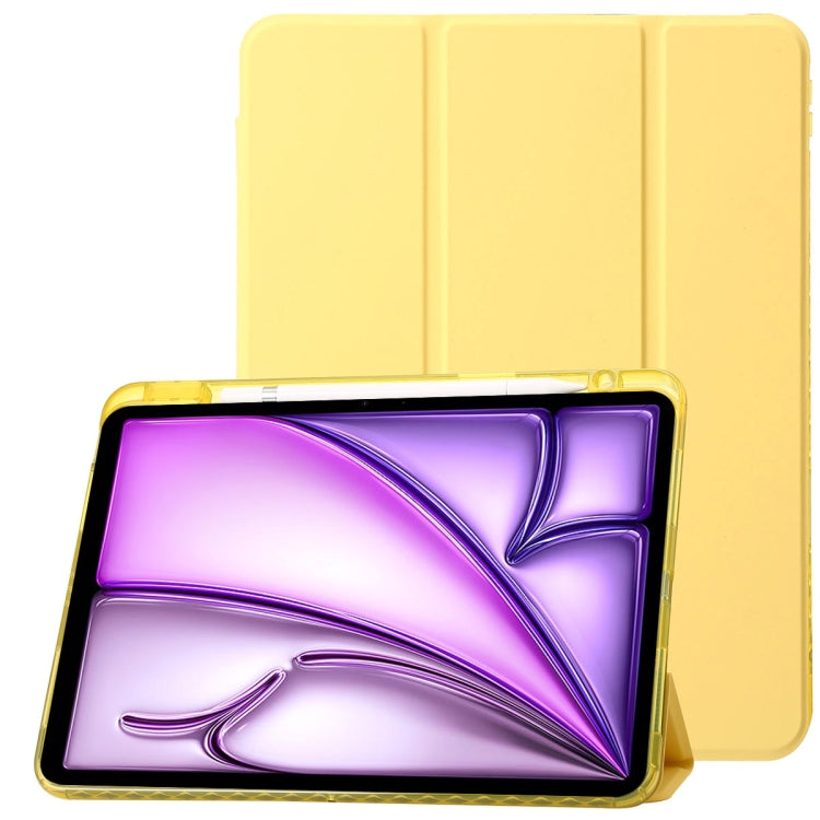 Custodia per tablet in pelle a 3 pieghe in acrilico trasparente, For iPad 10th Gen 10.9 2022, For iPad Air 11 2025 / 2024, For iPad Air 13 2025 / 2024