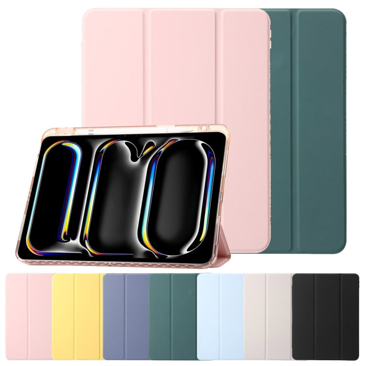 Custodia per tablet in pelle a 3 pieghe in acrilico trasparente, For iPad 10th Gen 10.9 2022, For iPad Air 11 2025 / 2024, For iPad Air 13 2025 / 2024