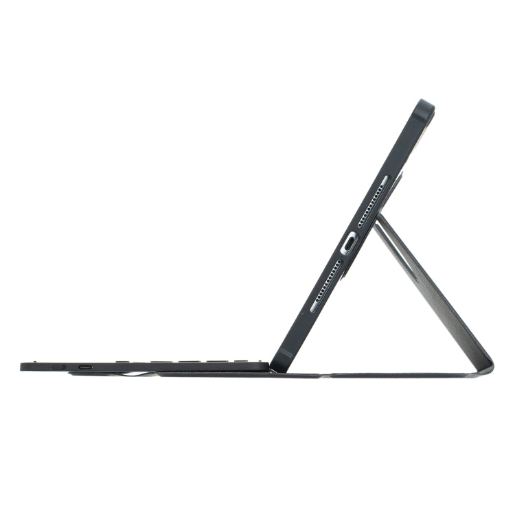 F10B-AS Custodia in pelle per tastiera Bluetooth trasparente con rotazione a 360 gradi con controllo touch / retroilluminazione, F10B-AS