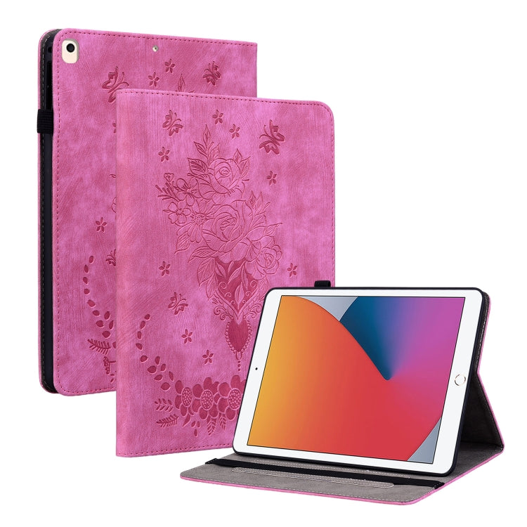 Custodia Smart Tablet in pelle goffrata farfalla rosa, For iPad Pro 11 2021 / Air 4 2020, For iPad mini 5 / 4 / 3 / 2 / 1, For iPad 9.7 2018 / 2017 / Air / Air 2