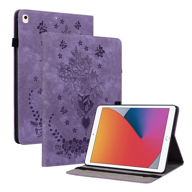 Custodia Smart Tablet in pelle goffrata farfalla rosa, For iPad Pro 11 2021 / Air 4 2020, For iPad mini 5 / 4 / 3 / 2 / 1, For iPad 9.7 2018 / 2017 / Air / Air 2