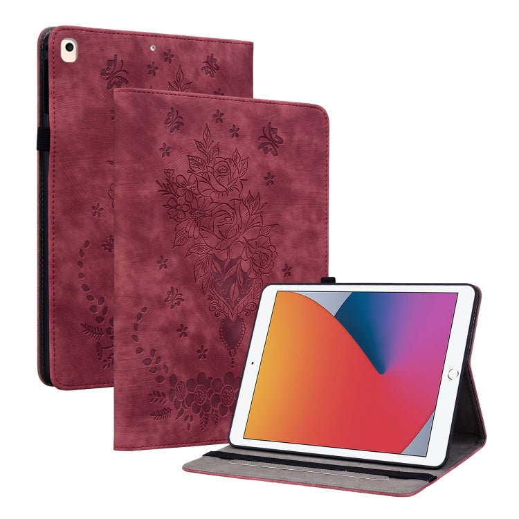 Custodia Smart Tablet in pelle goffrata farfalla rosa, For iPad Pro 11 2021 / Air 4 2020, For iPad mini 5 / 4 / 3 / 2 / 1, For iPad 9.7 2018 / 2017 / Air / Air 2