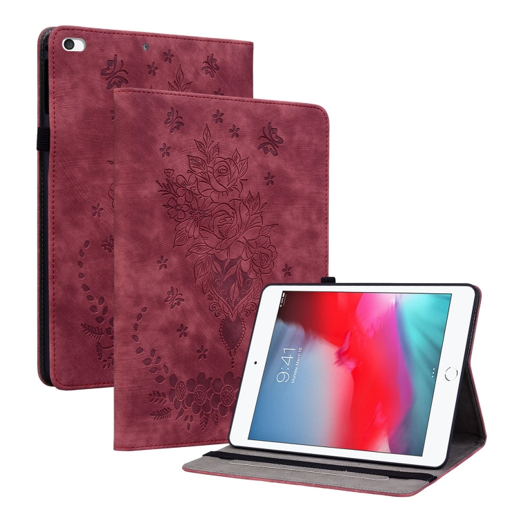 Custodia Smart Tablet in pelle goffrata farfalla rosa, For iPad Pro 11 2021 / Air 4 2020, For iPad mini 5 / 4 / 3 / 2 / 1, For iPad 9.7 2018 / 2017 / Air / Air 2