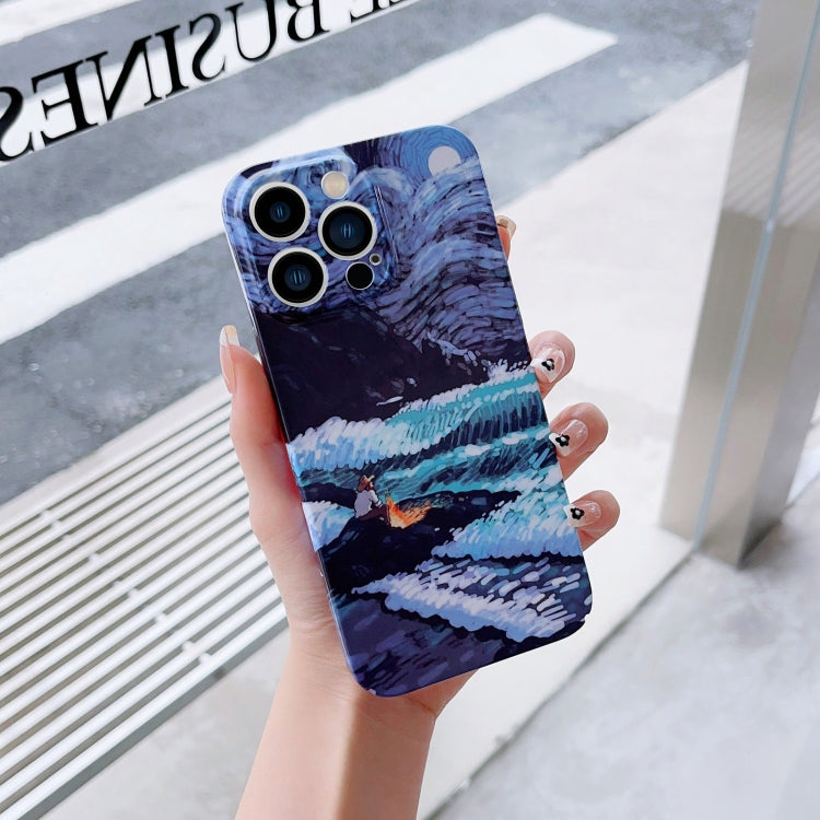 Cassa del telefono del PC del modello della pittura a olio del foro preciso, For iPhone 8 Plus / 7 Plus, For iPhone X / XS, For iPhone XS Max, For iPhone XR