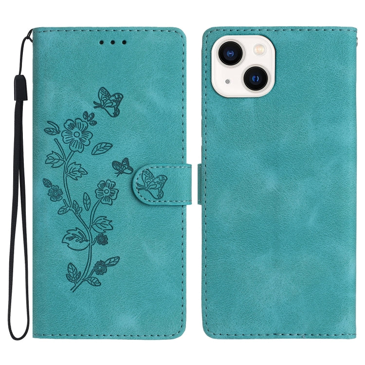 Custodia per cellulare in pelle con motivo floreale in rilievo, For iPhone 15, For iPhone 14 Plus, For iPhone 14, For iPhone 14 Pro
