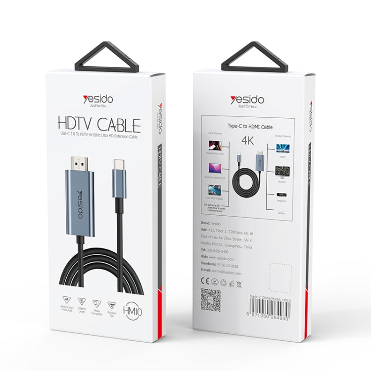 Cavo adattatore Yesido HM10 da USB-C / Tipo-C a HDMI HD, HM10