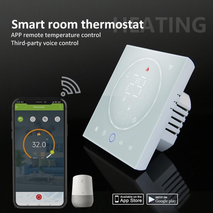 BHT-008GCL 95-240V AC 5A Smart Home Caldaia Riscaldamento LED Termostato Senza WiFi, Without WiFi