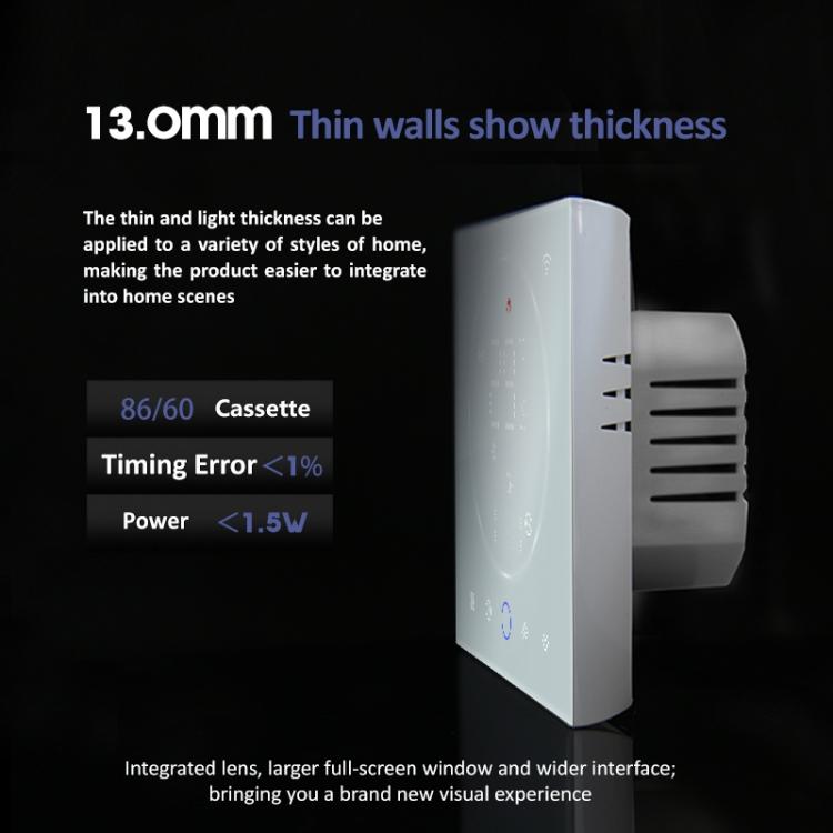 BHT-008GCL 95-240V AC 5A Smart Home Caldaia Riscaldamento LED Termostato Senza WiFi, Without WiFi