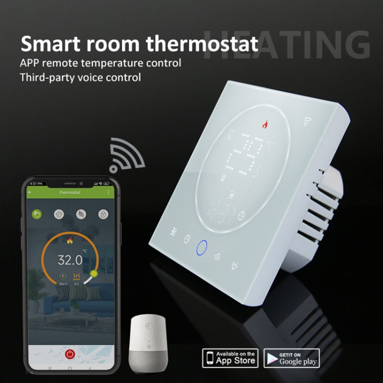 BHT-008GCLW 95-240V AC 5A Smart Home Caldaia Riscaldamento LED Termostato con WiFi, With WiFi