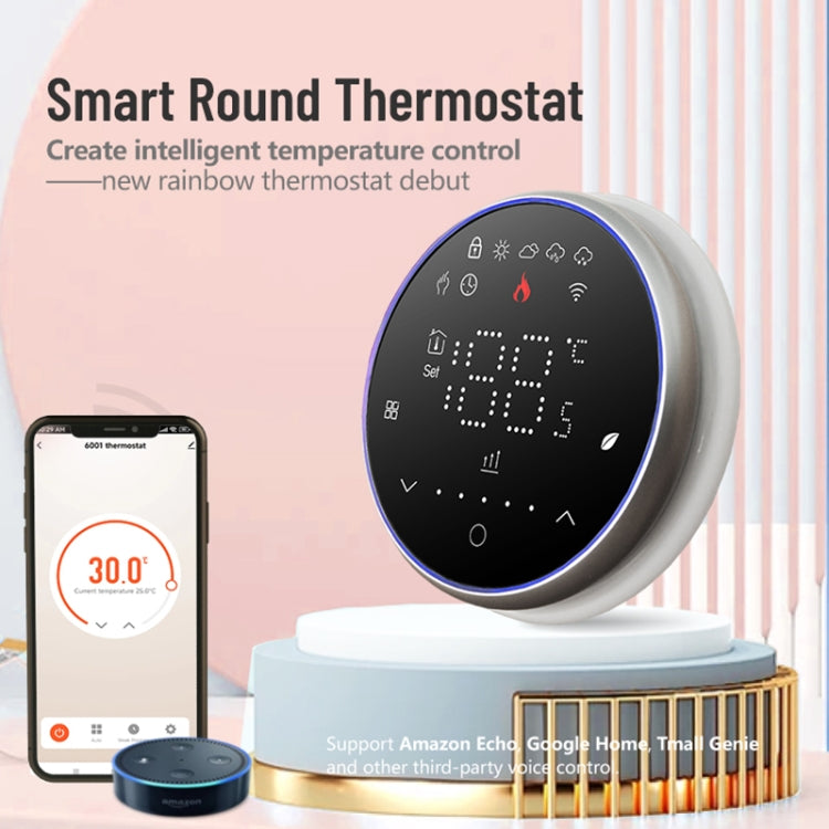 BHT-6001GBLW 95-240 V CA 16 A Termostato rotondo intelligente Riscaldamento elettrico Termostato LED, With WiFi, Without WiFi