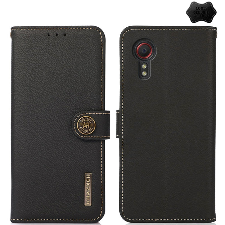 Custodia per telefono RFID KHAZNEH Custer in vera pelle, For Samsung Galaxy Xcover7, For Samsung Galaxy A55 5G, For Samsung Galaxy A35 5G, For Samsung Galaxy S24 Ultra, For Samsung Galaxy S24+, For Samsung Galaxy S24, For Samsung Galaxy A15