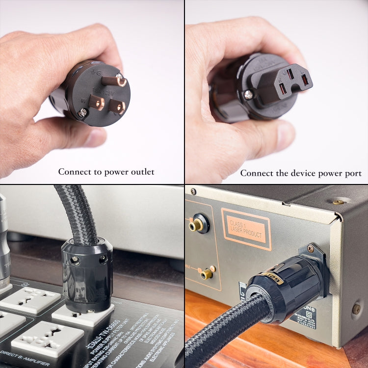 3720 HiFi Audio Cavo di alimentazione CA universale Spina USA, 1m, 2m, 3m