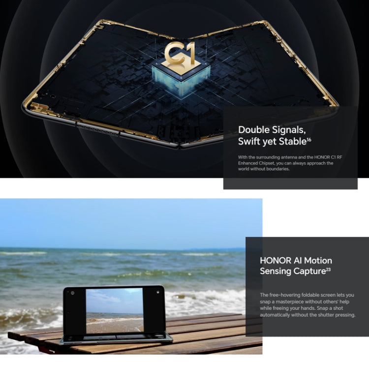 Honor Magic V2 5G, 7,92 pollici + 6,43 pollici MagicOS 7.2 Snapdragon 8 Gen2 Octa Core fino a 3,36 GHz, rete: 5G, OTG, non supporta Google Play, 16GB+256GB, 16GB+512GB
