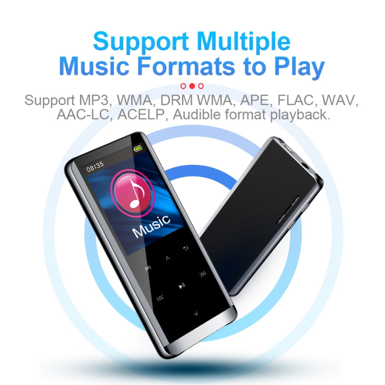 JNN M13 Schermo LCD da 1,8 pollici Touch HiFi Lettore MP3, 4GB, 8GB, 16GB, 32GB, 64GB