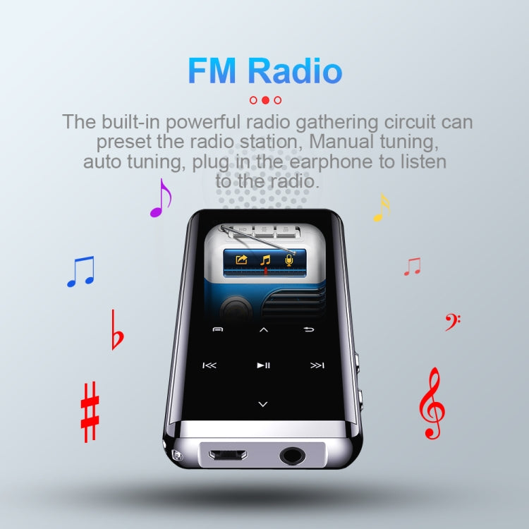 JNN M13 Schermo LCD da 1,8 pollici Touch HiFi Lettore MP3, 4GB, 8GB, 16GB, 32GB, 64GB