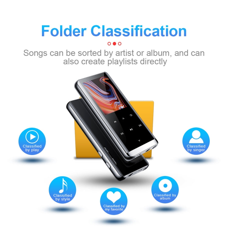 JNN M13 Schermo LCD da 1,8 pollici Touch HiFi Lettore MP3, 4GB, 8GB, 16GB, 32GB, 64GB