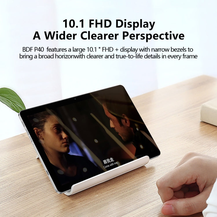 Tablet PC BDF P40 4G LTE da 10,1 pollici, Android 11 MTK6755 Octa Core, supporto Dual SIM, spina europea, 8GB+128GB