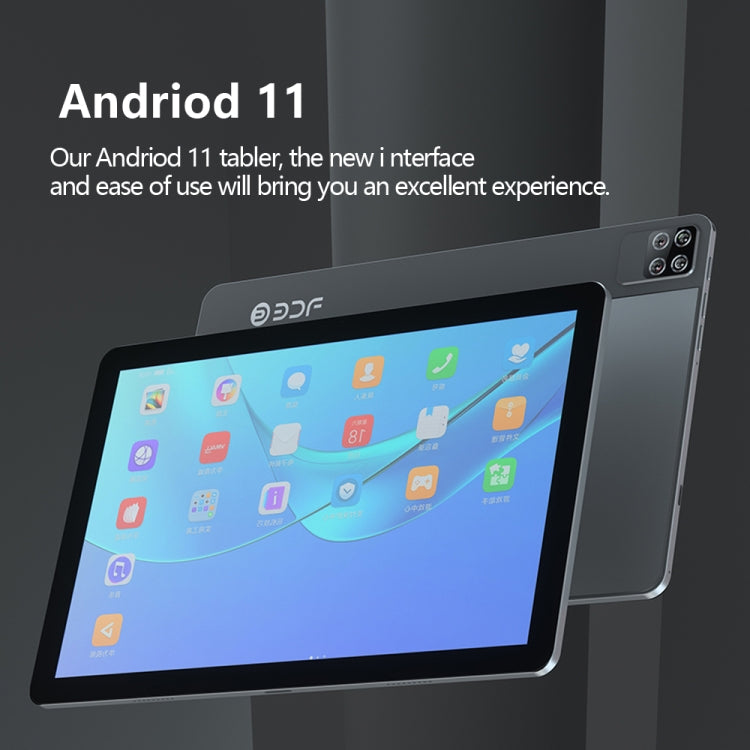 Tablet PC BDF P40 4G LTE da 10,1 pollici, Android 11 MTK6755 Octa Core, supporto Dual SIM, spina europea, 8GB+128GB