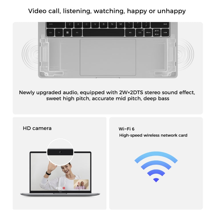 Xiaomi RedmiBook Pro 15 Laptop 2022 15,6 pollici, Windows 11 Home Versione cinese, AMD Ryzen 5 6600H Hexa Core RTX2050 Grafica discreta, R5-6600H RTX2050