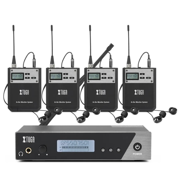 XTUGA IEM1100 Sistema di monitoraggio auricolare wireless professionale, 1 BodyPacks, 2 BodyPacks, 4 BodyPacks, 5 BodyPacks