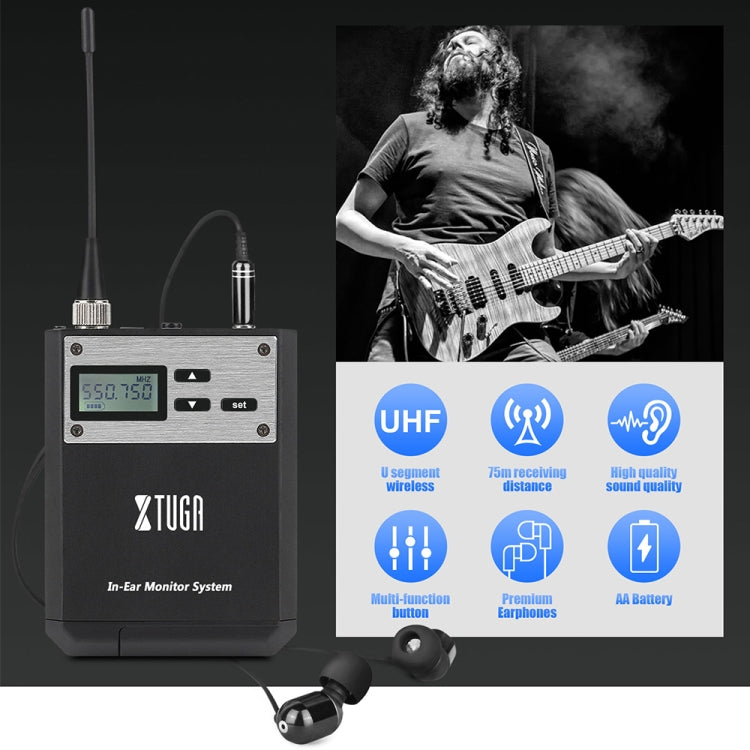 XTUGA IEM1100 Sistema di monitoraggio auricolare wireless professionale, 1 BodyPacks, 2 BodyPacks, 4 BodyPacks, 5 BodyPacks