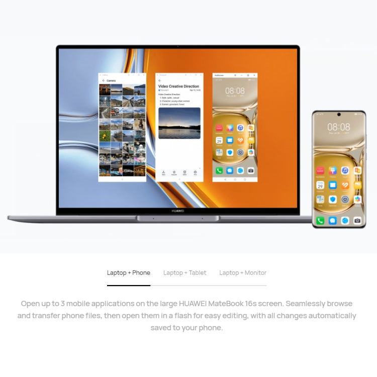 Laptop HUAWEI MateBook 16s, touch screen da 16 pollici Windows 11 Home versione cinese, grafica integrata Intel 12th Gen Core i7-12700H, i7-12700H 16GB+512GB