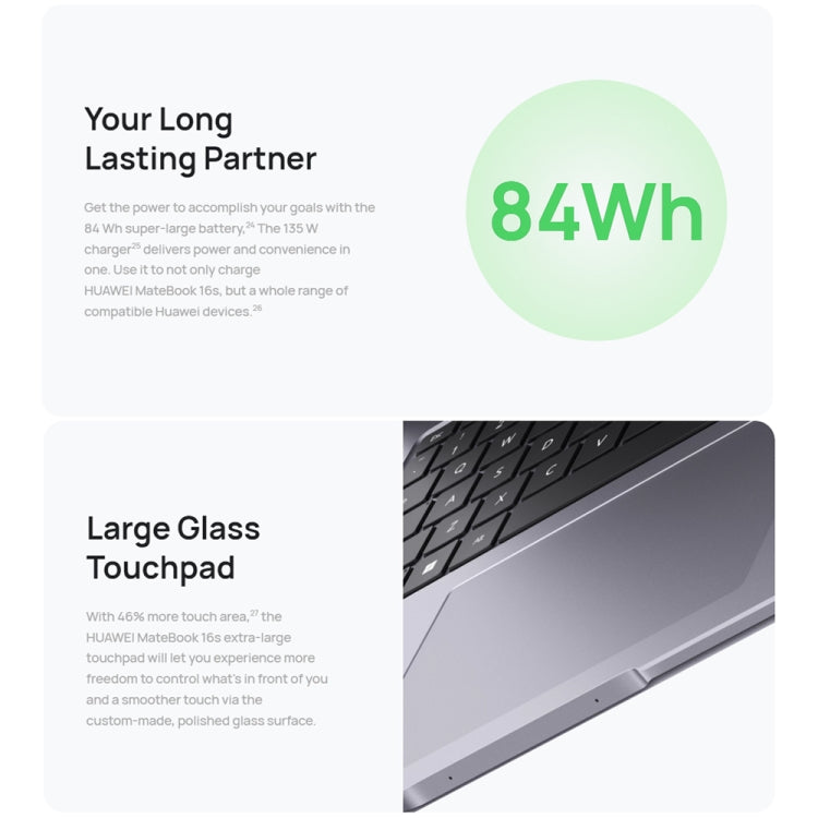 Laptop HUAWEI MateBook 16s, touch screen da 16 pollici Windows 11 Home versione cinese, grafica integrata Intel 12th Gen Core i9-12900H, i9-12900H 16GB+1TB