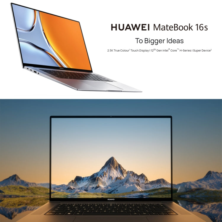 Laptop HUAWEI MateBook 16s, touch screen da 16 pollici Windows 11 Home versione cinese, grafica integrata Intel 12th Gen Core i9-12900H, i9-12900H 16GB+1TB
