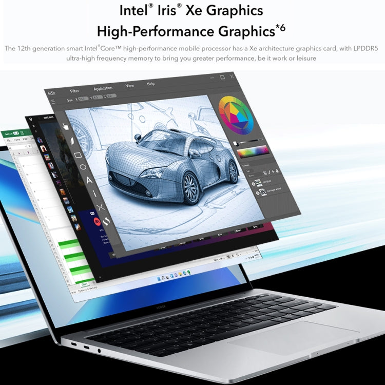 Laptop HONOR MagicBook 14 2022, versione cinese Home Windows 11 da 14 pollici, grafica discreta Intel Core i5-12500H MX550 di 12a generazione, MX550
