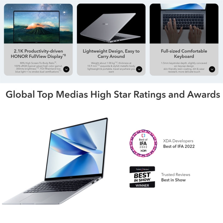 Laptop HONOR MagicBook 14 2022, versione cinese Home Windows 11 da 14 pollici, grafica discreta Intel Core i5-12500H RTX2050 di 12a generazione, RTX2050