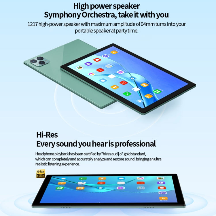Tablet PC BDF P50 4G LTE da 10,1 pollici, Android 11 MTK6755 Octa Core, supporto Dual SIM, spina europea, 8GB+128GB