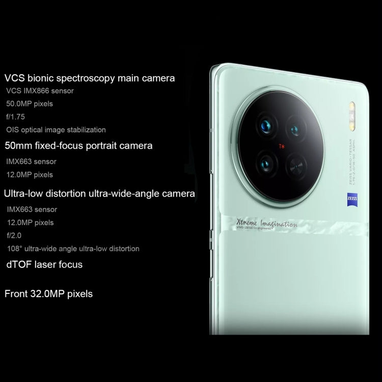 vivo X90s 5G, Tripla fotocamera posteriore, Identificazione dell'impronta digitale sullo schermo Face ID, 6,78 pollici Android 13.0 OriginOS 3 Dimensity 9200+ Octa Core, NFC, OTG, Rete: 5G, Supporto Google Play, 8GB+256GB, 12GB+256GB, 12GB+512GB