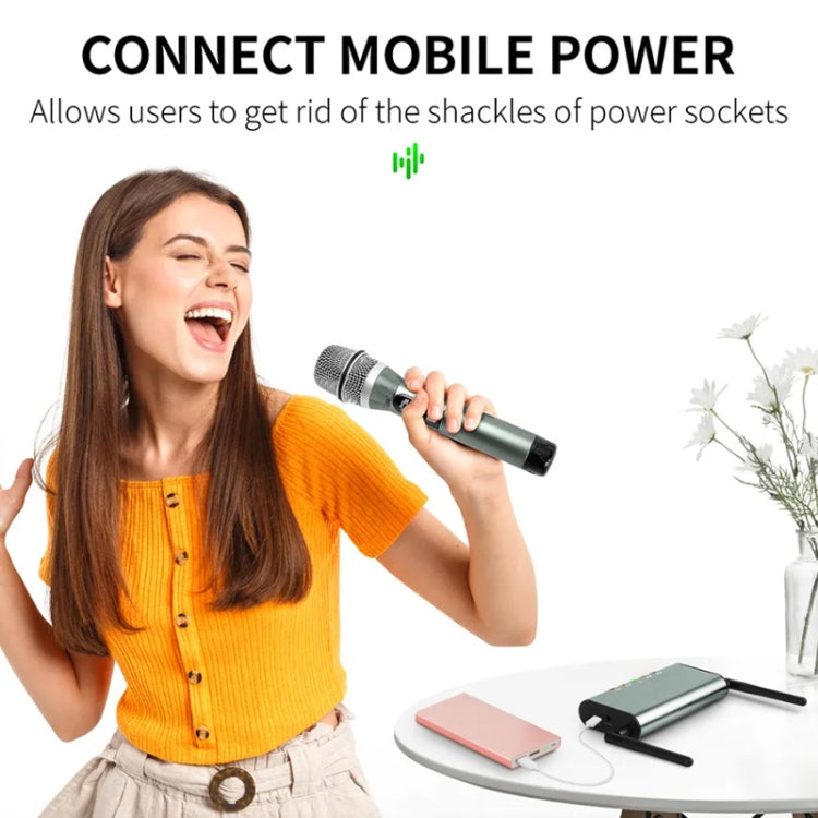 XTUGA U-F4600 Sistema microfonico wireless UHF professionale a 4 canali con 4 microfoni palmari, US Plug, EU Plug, AU Plug, UK Plug